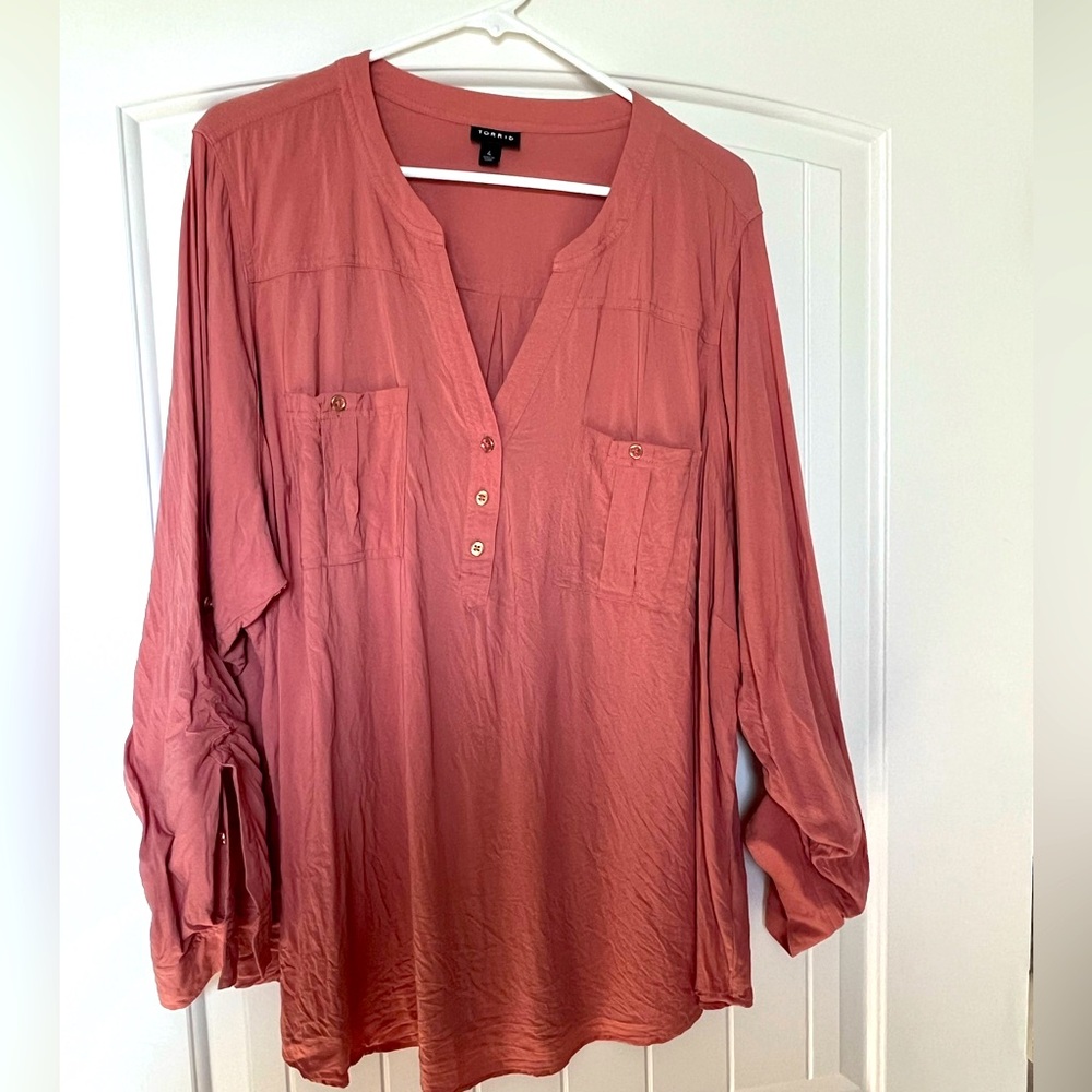 Torrid brand long sleeved or 3/4 sleeve top. Size 4.